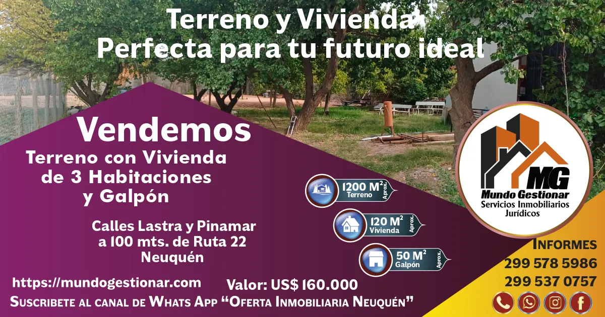 Excelente Oportunidad: terreno y vivienda perfecta para tu futuro ideal